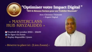 Image masterclass « Optimiser votre impact digital » animé par Christian Thimotte