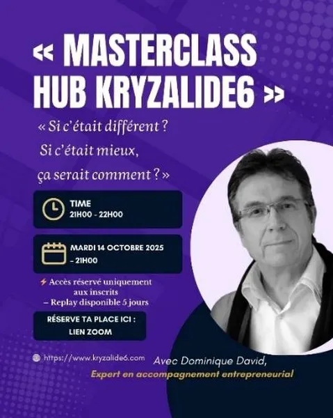 Image Masterclass Dominique David « Si c'était différent ? Si c'était mieux, ça serait comment ? »
