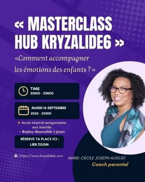 Image Masterclass Marie-cécile « Comment accompagner les émotions des enfants ? »