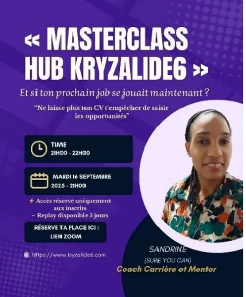 Image Masterclass Sandrine « Et si ton prochain job se jouait maintenant ? »